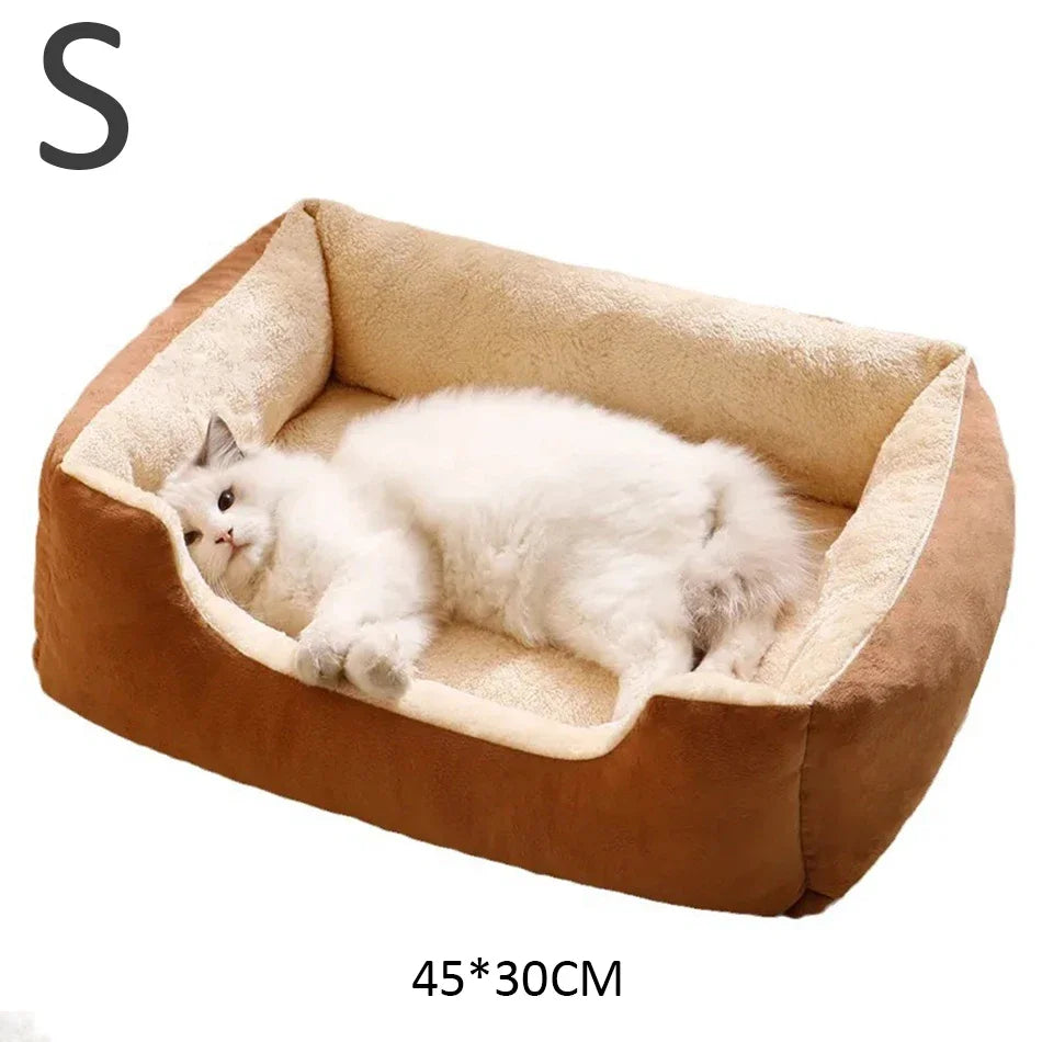 Cat & Dog Pet Bed – Soft cushion basket house for kittens, puppies, and small pets