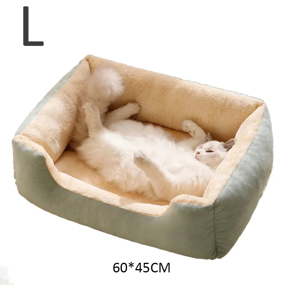Cat & Dog Pet Bed – Soft cushion basket house for kittens, puppies, and small pets
