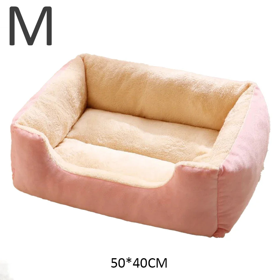 Cat & Dog Pet Bed – Soft cushion basket house for kittens, puppies, and small pets
