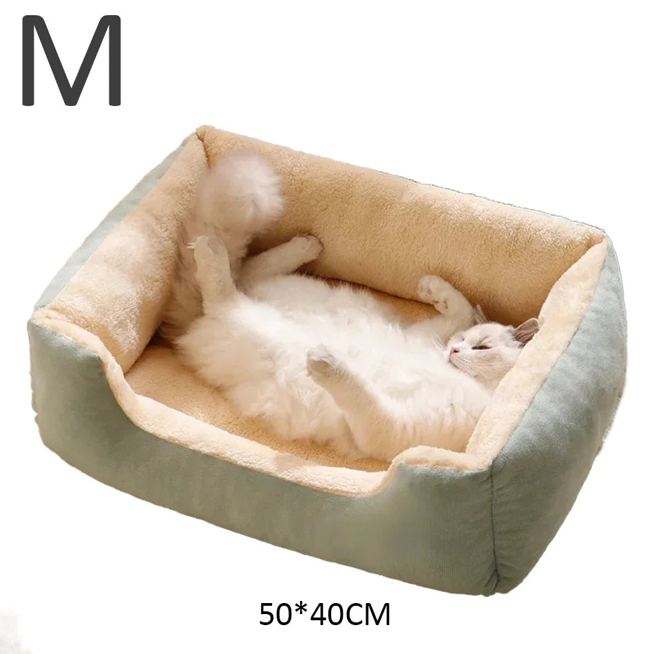 Cat & Dog Pet Bed – Soft cushion basket house for kittens, puppies, and small pets