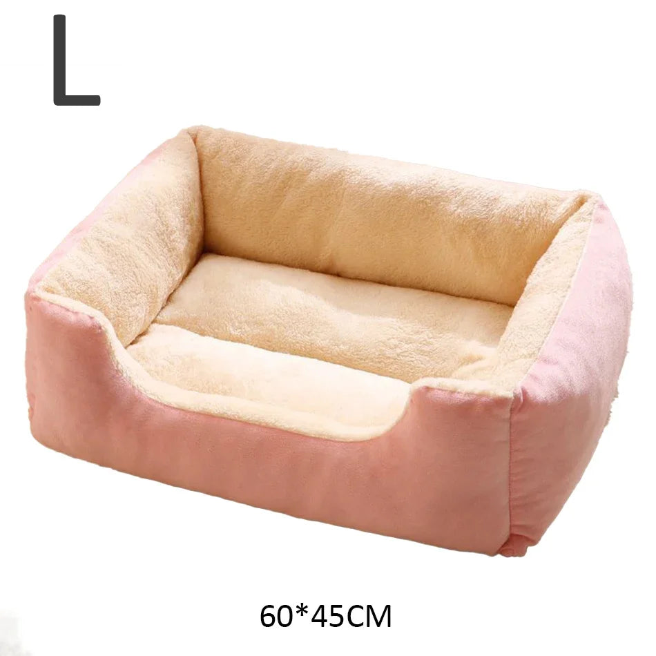 Cat & Dog Pet Bed – Soft cushion basket house for kittens, puppies, and small pets