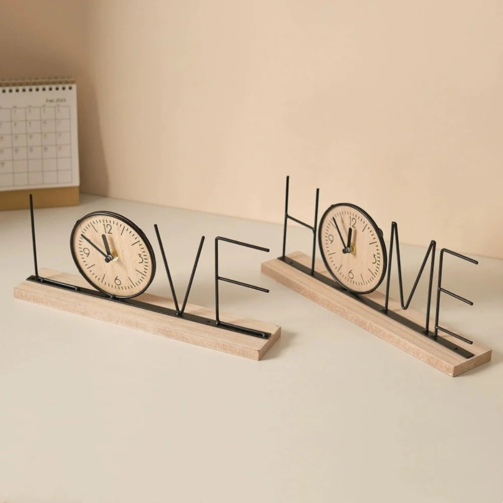 European Creative TV Cabinet Decoration – Elegant desktop clock ornament for living room, bedroom, office, or entrance décor