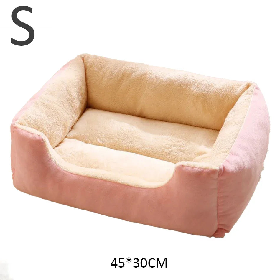 Cat & Dog Pet Bed – Soft cushion basket house for kittens, puppies, and small pets
