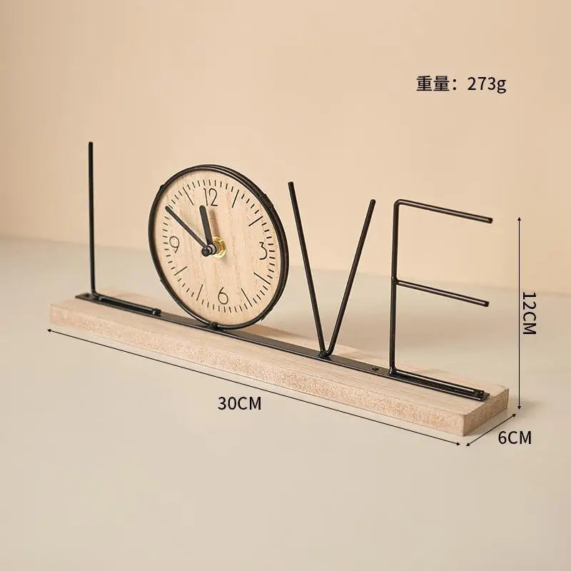 European Creative TV Cabinet Decoration – Elegant desktop clock ornament for living room, bedroom, office, or entrance décor