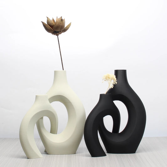 Bohemian Style Art Vase Set – Decorative vases for home, office, living room, bedroom, or wedding décor.