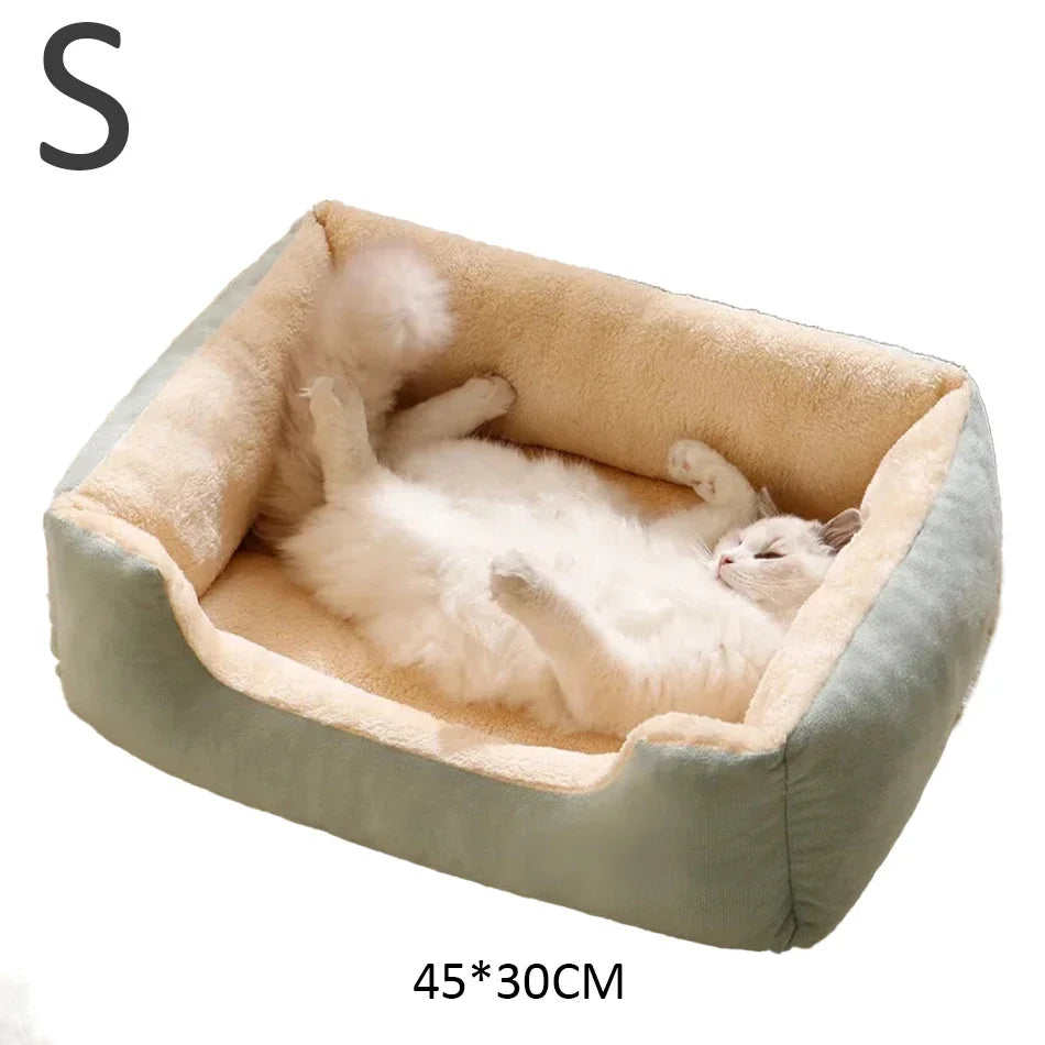 Cat & Dog Pet Bed – Soft cushion basket house for kittens, puppies, and small pets