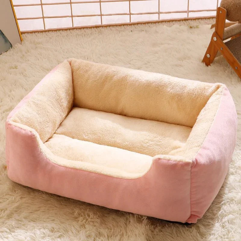 Cat & Dog Pet Bed – Soft cushion basket house for kittens, puppies, and small pets