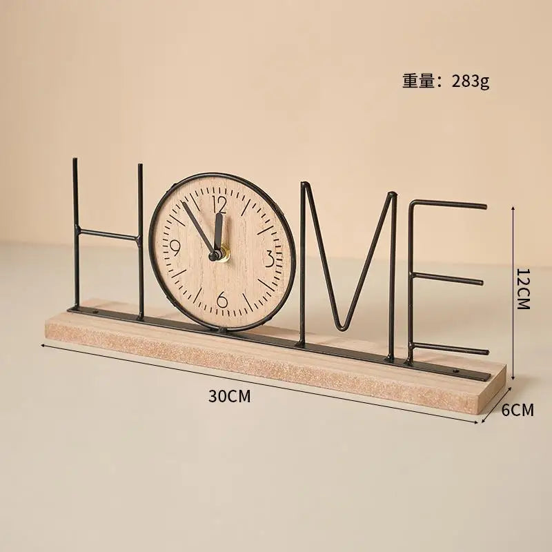 European Creative TV Cabinet Decoration – Elegant desktop clock ornament for living room, bedroom, office, or entrance décor