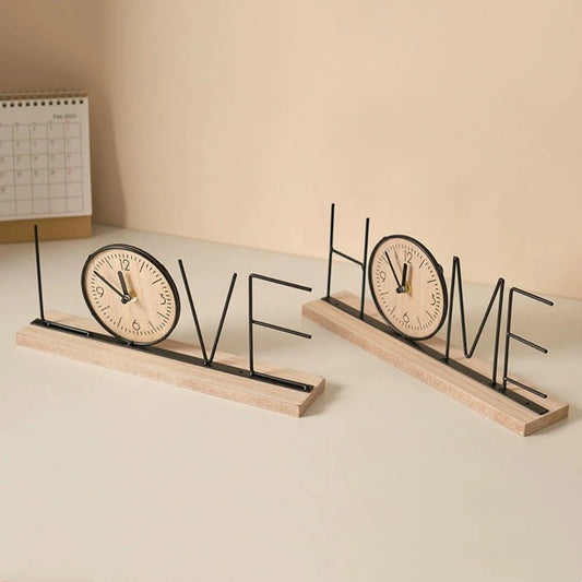 European Creative TV Cabinet Decoration – Elegant desktop clock ornament for living room, bedroom, office, or entrance décor
