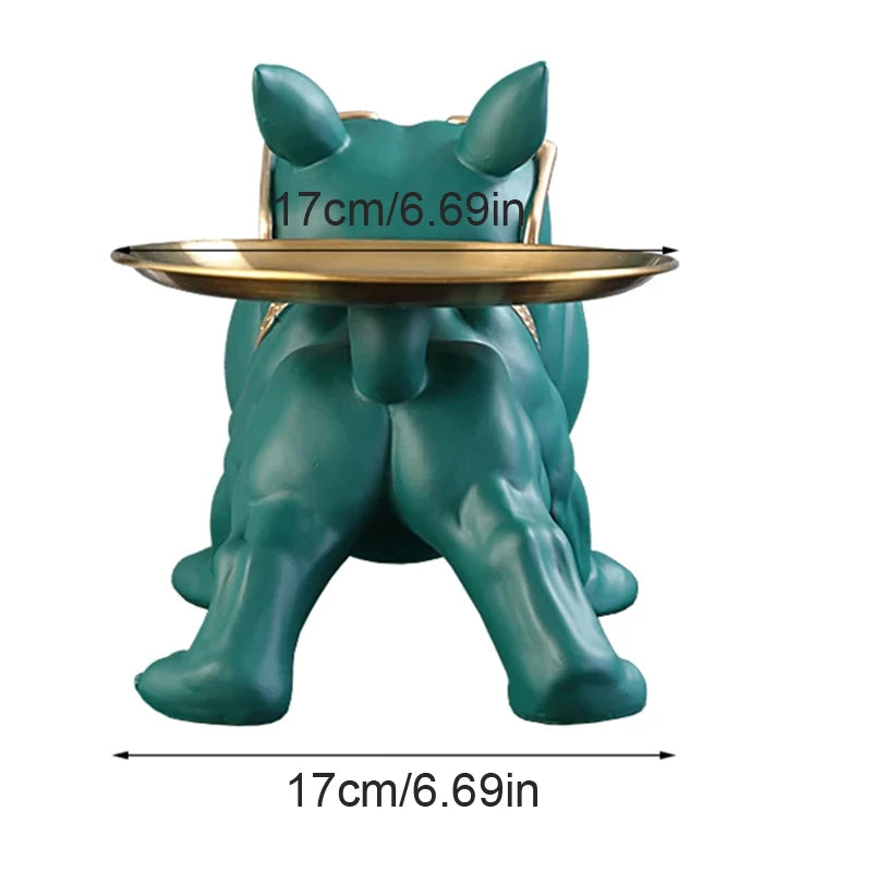 30cm Bulldog Resin Statue – Decorative dog figurine with storage box, perfect for home décor and gifting.